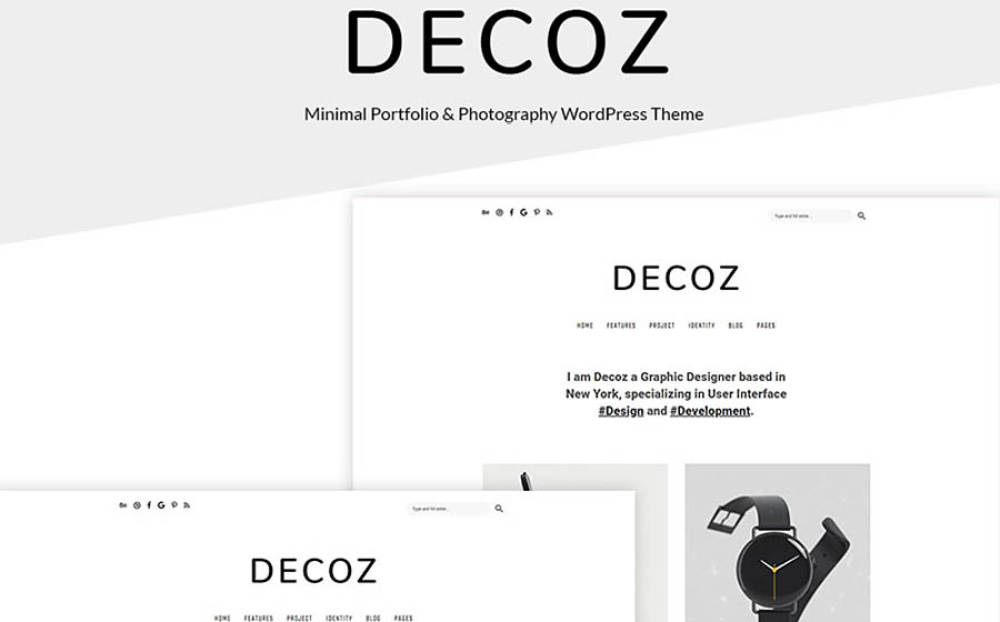 Decoz - Minimal Portfolio & Photography WordPress Theme