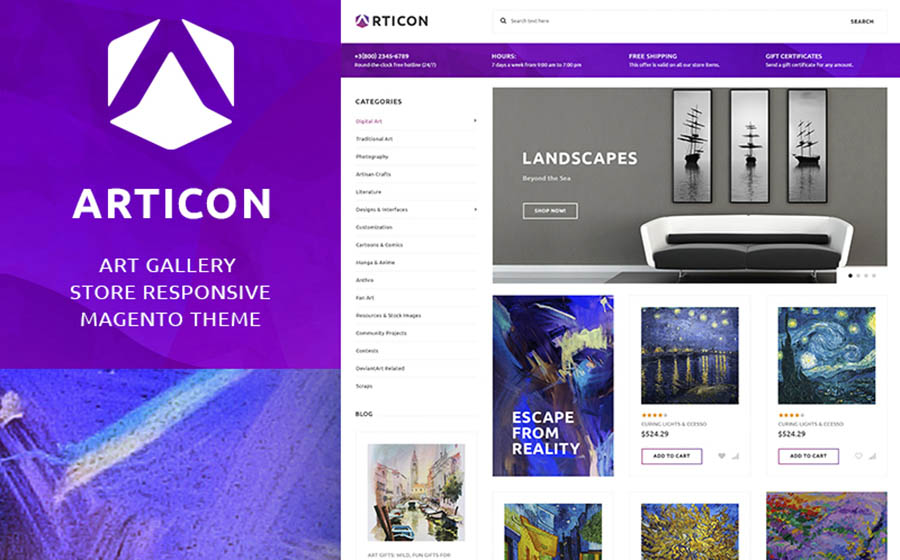 Articon - Art Gallery Store Magento Theme