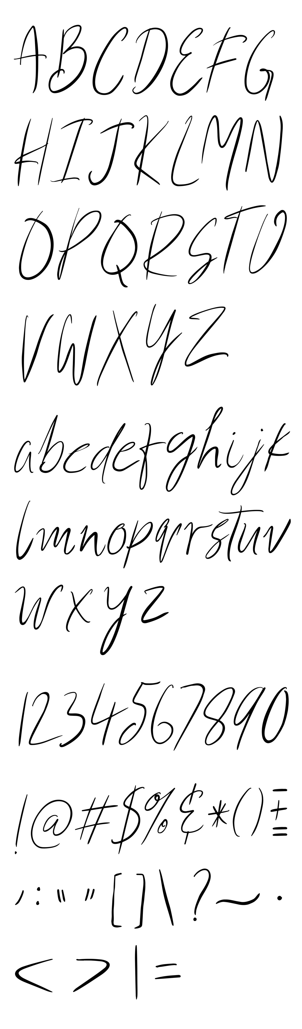 Handwritten Vector Alphabets & Extras