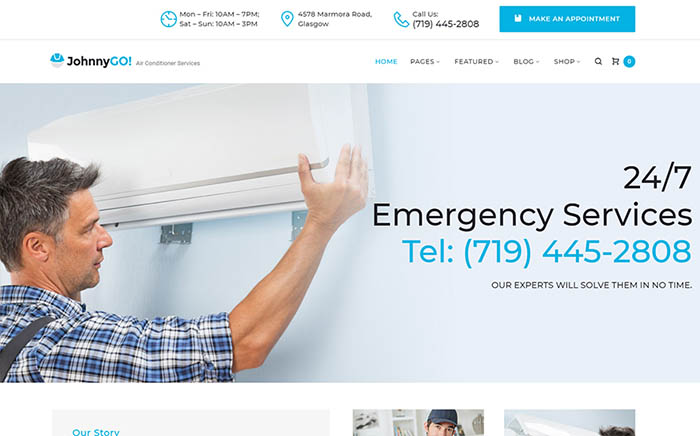 JohnnyGo - Multipurpose Home Services WordPress theme Handyman