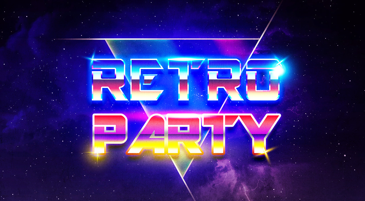 80s Retro Text Effect