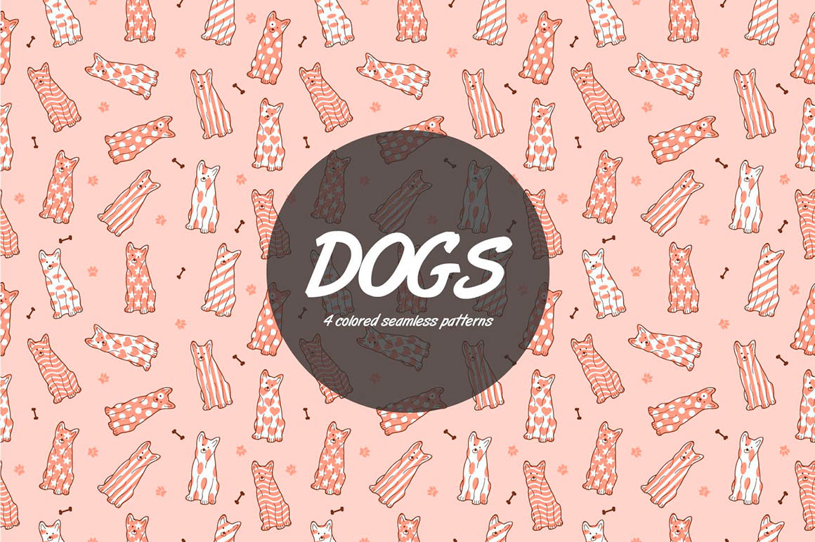 Dogs Vector Pattern