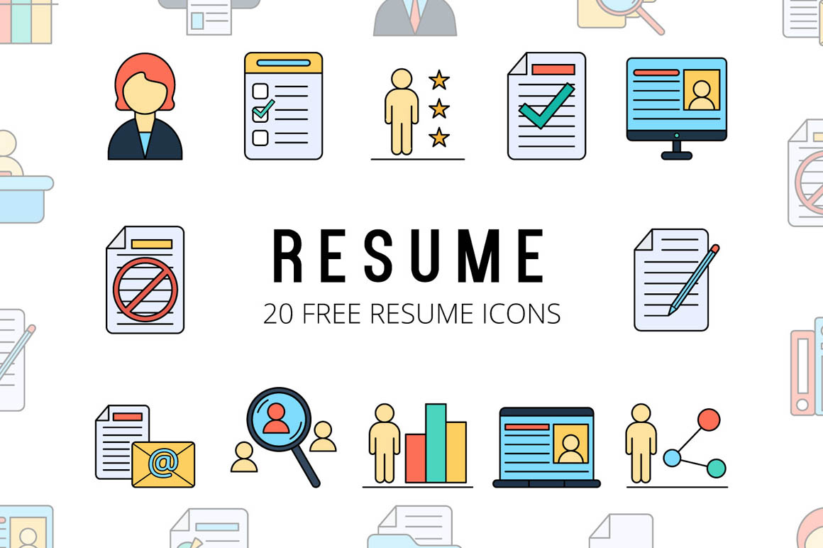 Resume Vector Free Icons