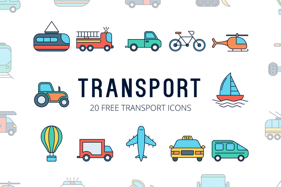 Transport Vector Free Icon Set