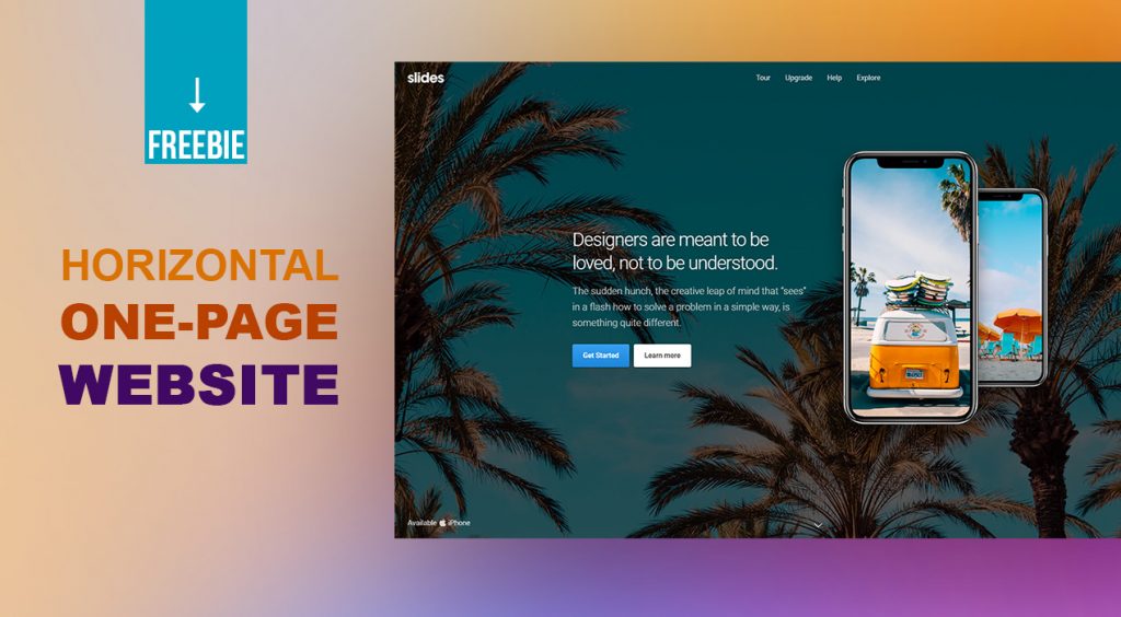 Horizontal One Page Website
