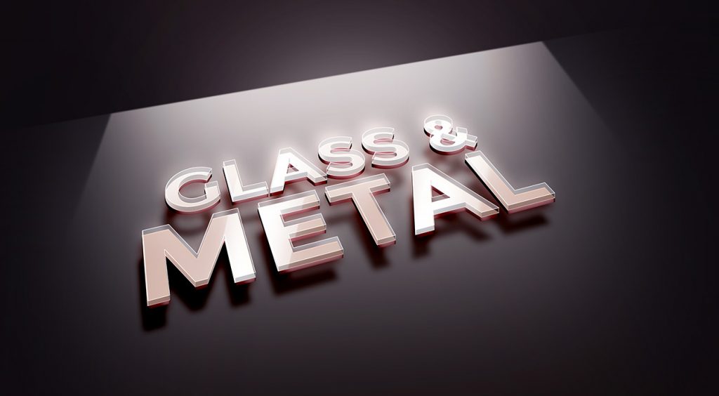 Glass Metal PSD Text Effect