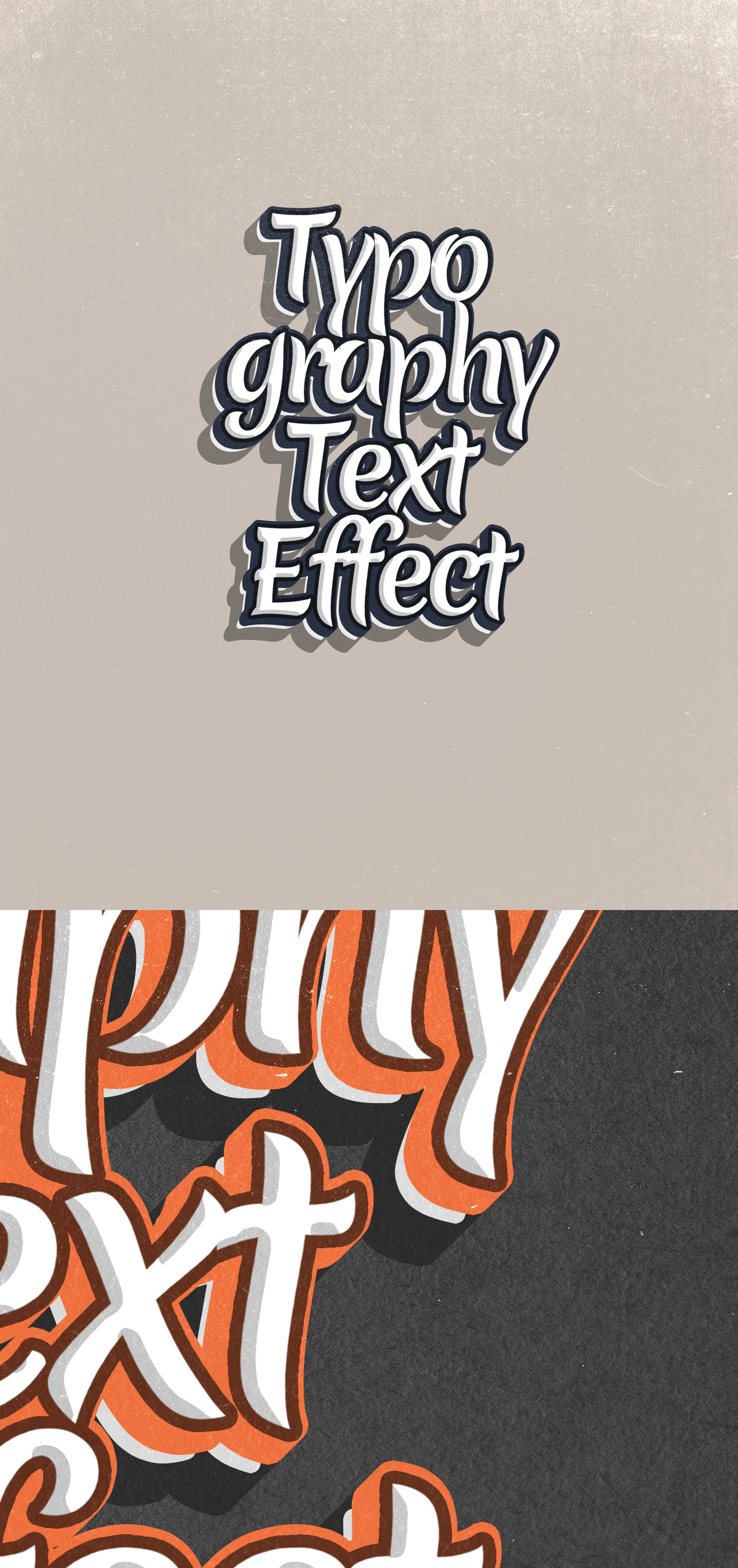 Hand-drawn Typographic Text Effect PSD