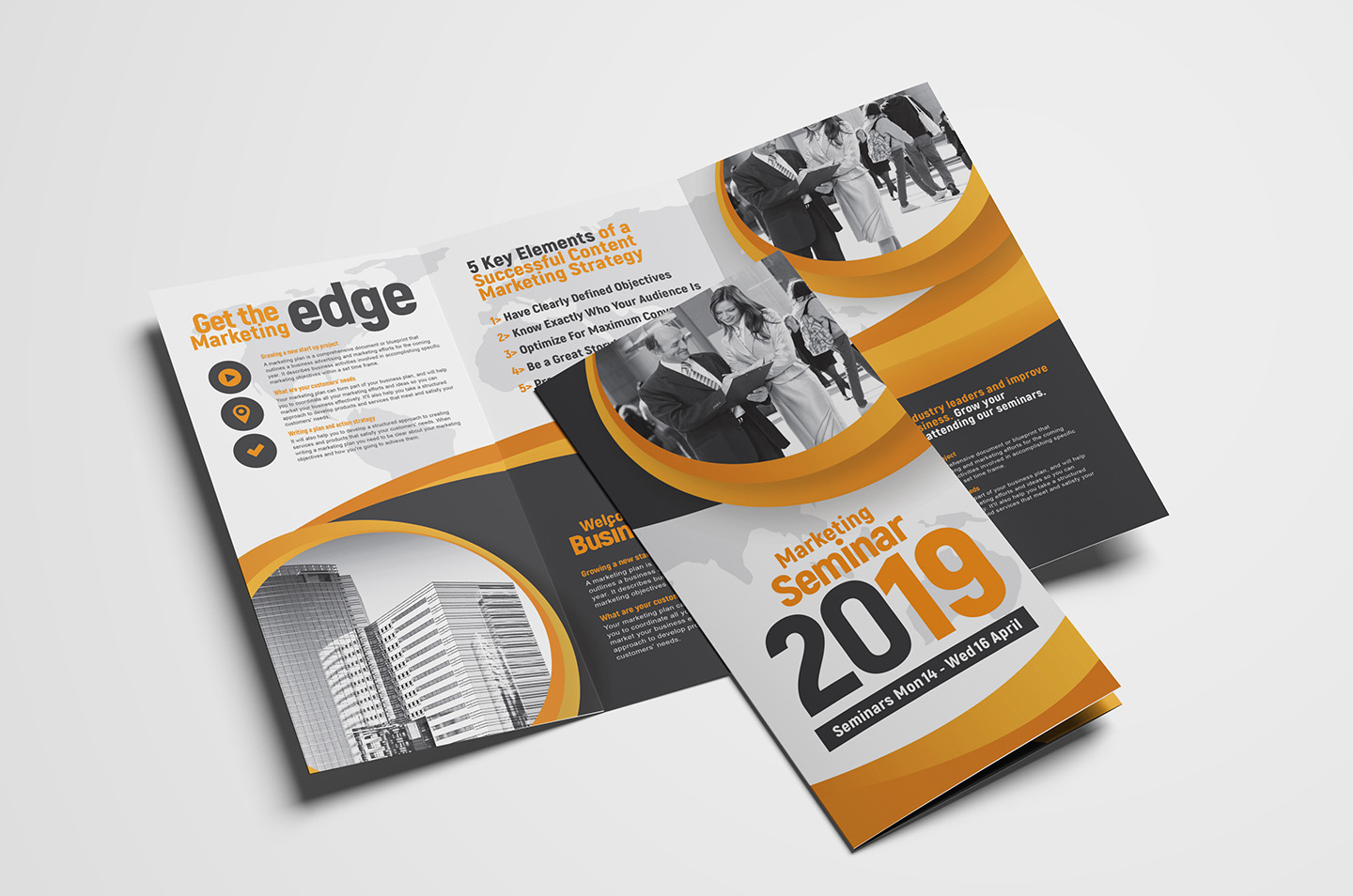 Marketing Seminar Trifold Brochure Template