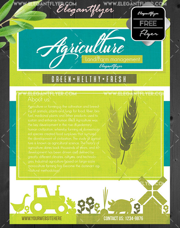 Free Agriculture and Farming Flyer template