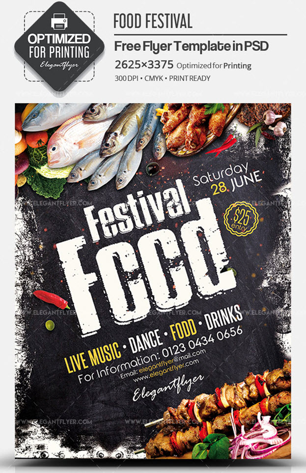 Food Festival – Free PSD Flyer Template