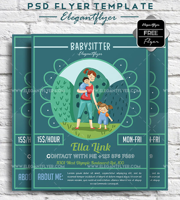 Babysitter – Free Flyer PSD Template