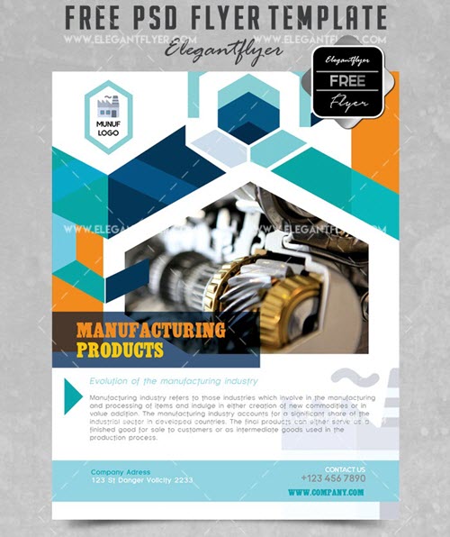 Manufacturing Producrts – Flyer PSD Template