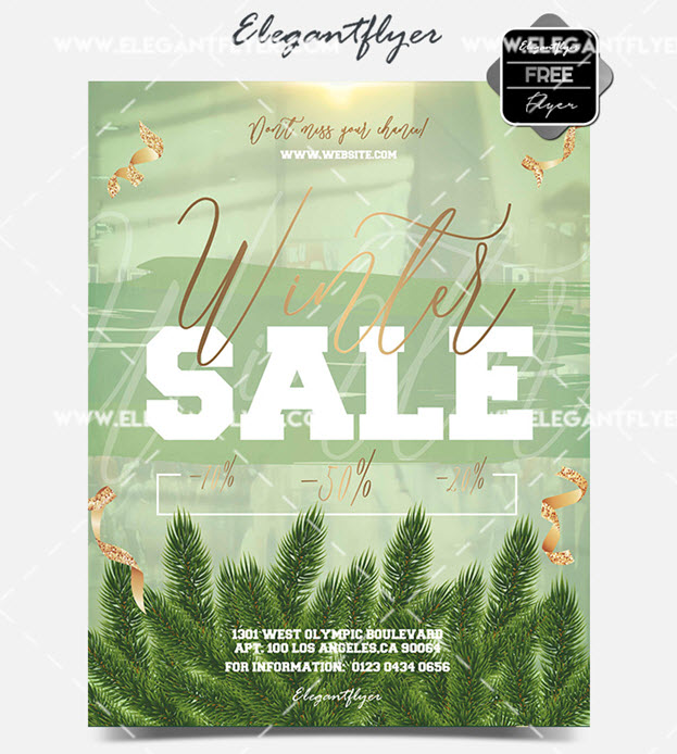 Winter Sale – Free PSD Flyer Template