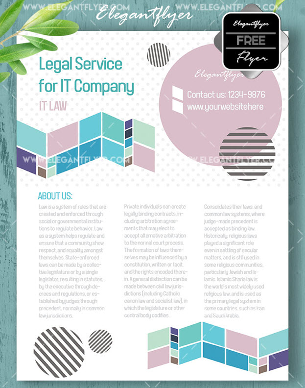 Legal Service – Free Flyer PSD Template