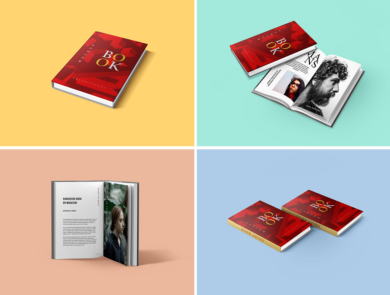 PSD Book Mockups