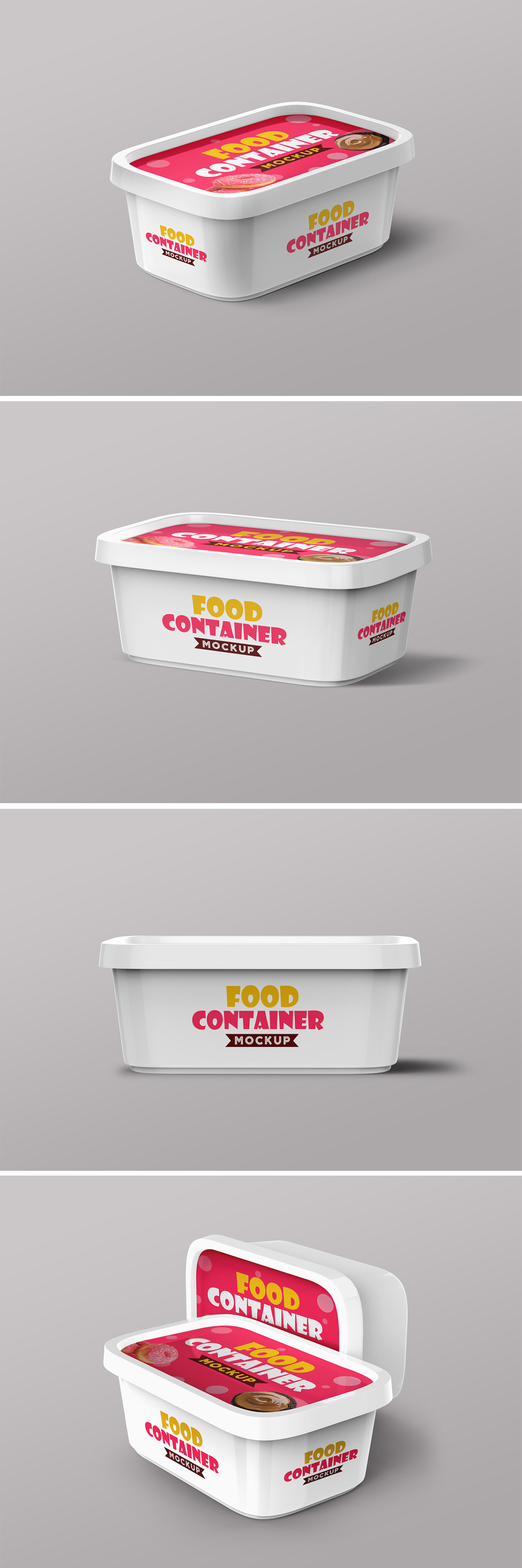 Plastic Food Container Mockups