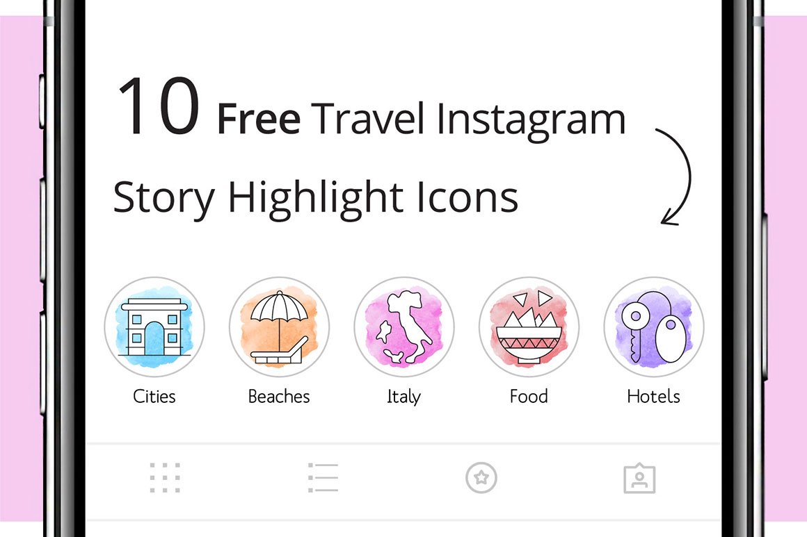 10 Free Travel Instagram Story Highlight Icons