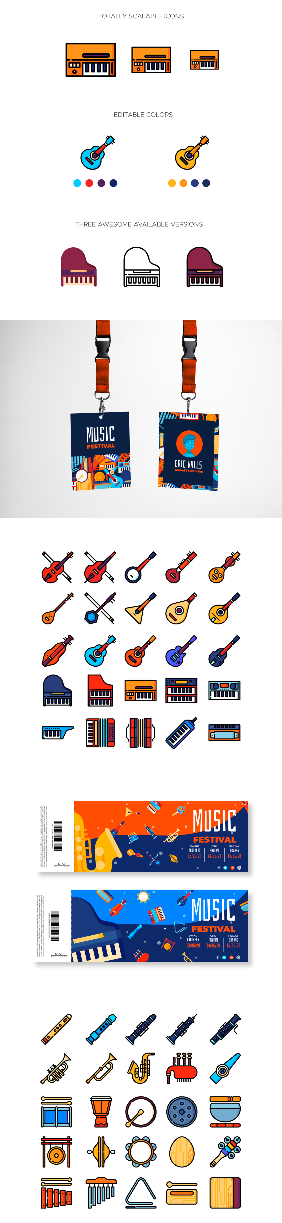Free Music Instruments Icons