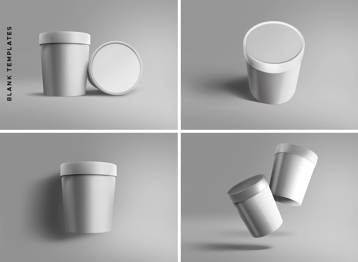 Ice Cream Cup PSD Mockups