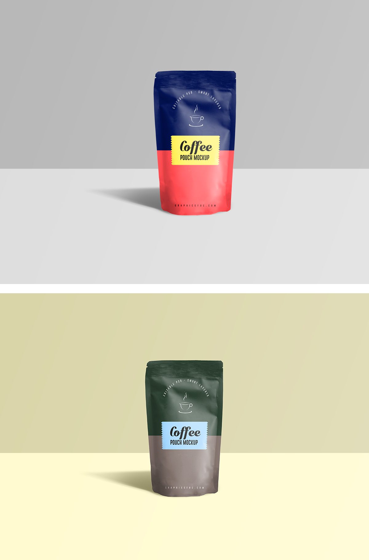 Coffee Pouch PSD Mockup