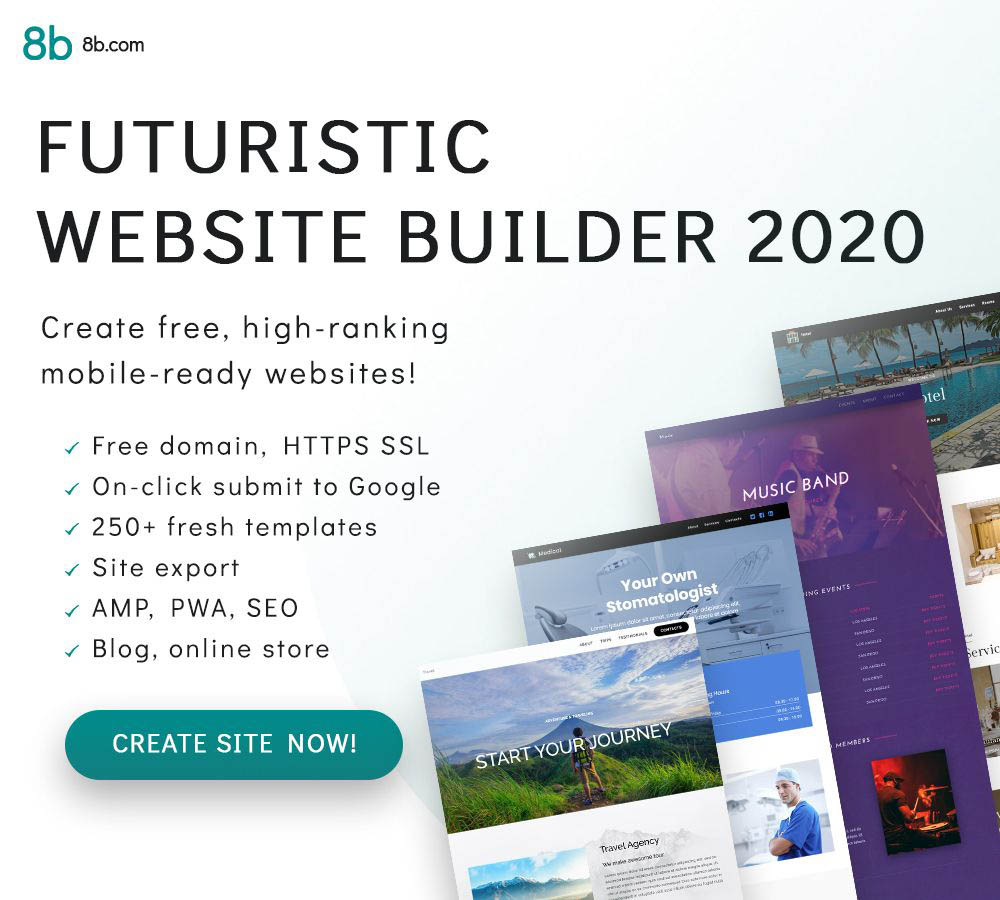 8B Simplest website builder