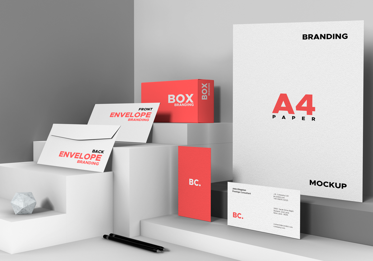 Download Stationery Branding Mockup PSD Mockup Templates