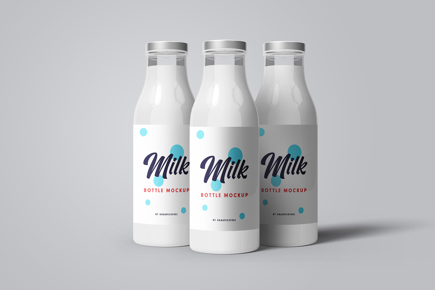 PSD Milk Bottle Mockups