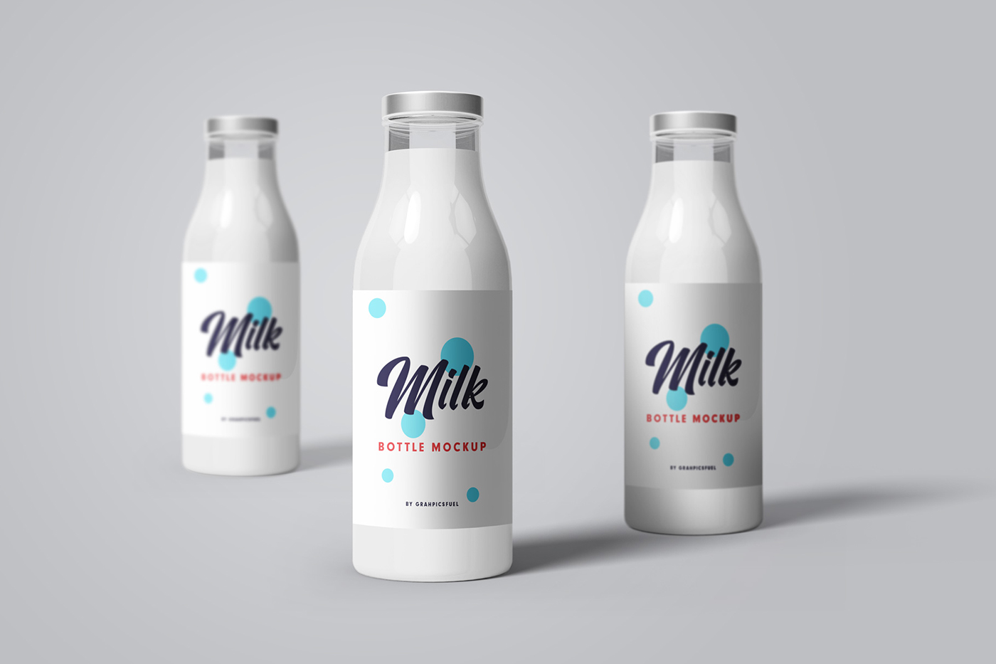 PSD Milk Bottle Mockups