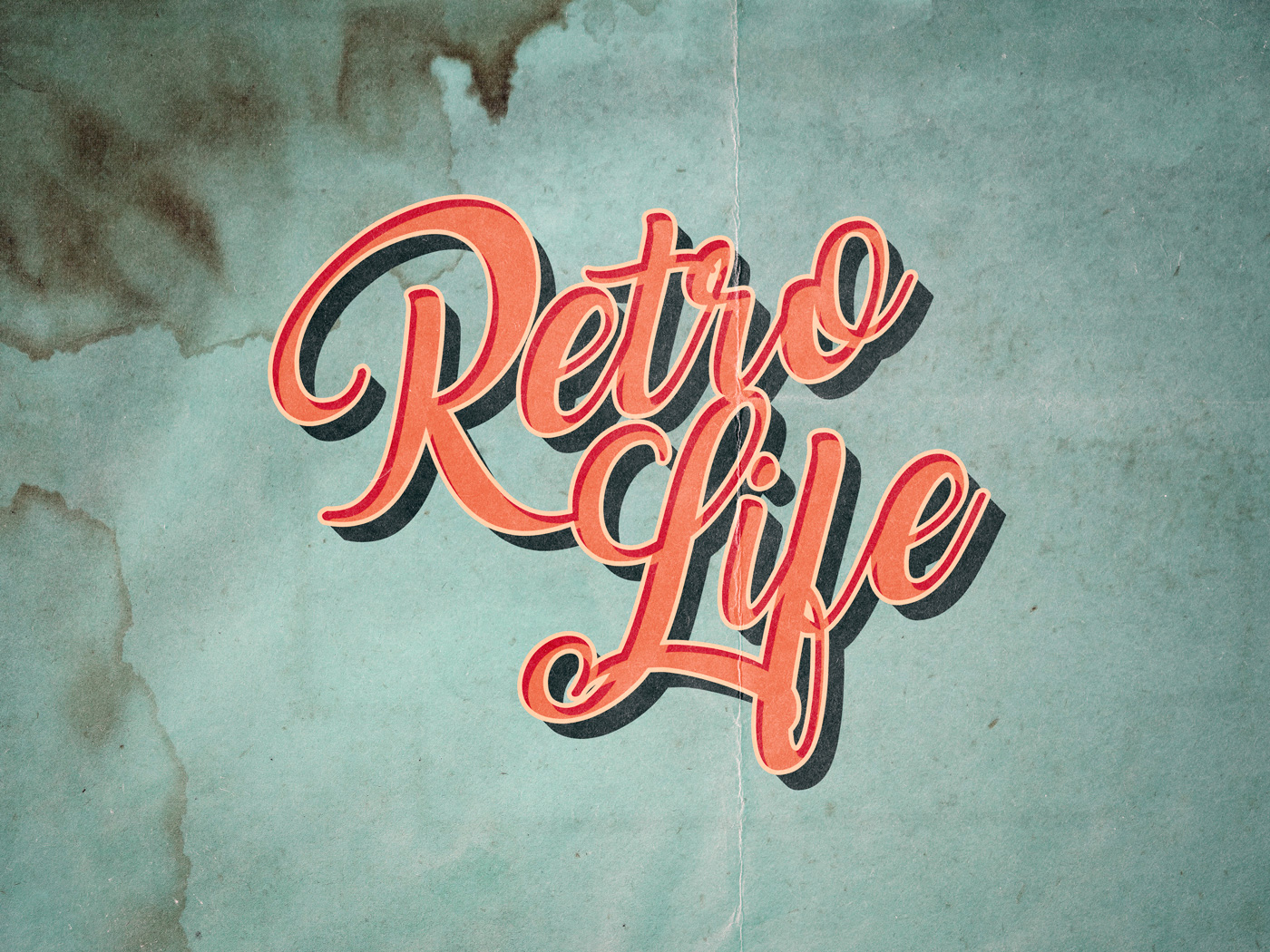 PSD Retro Text Effects