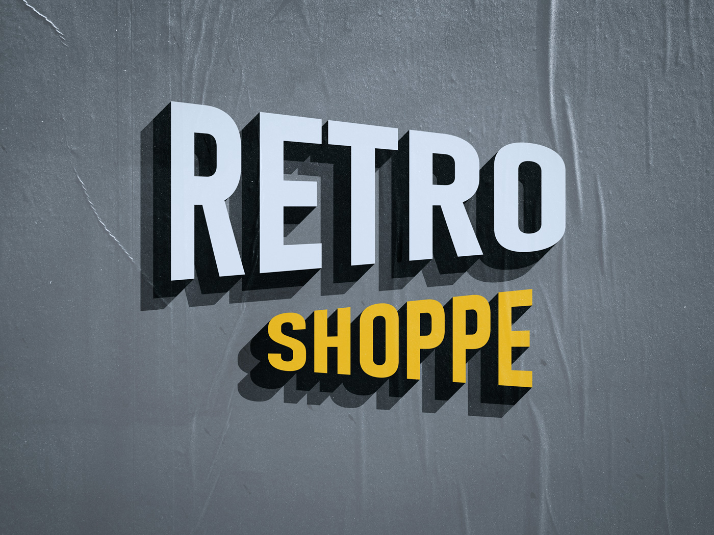 PSD Retro Text Effects