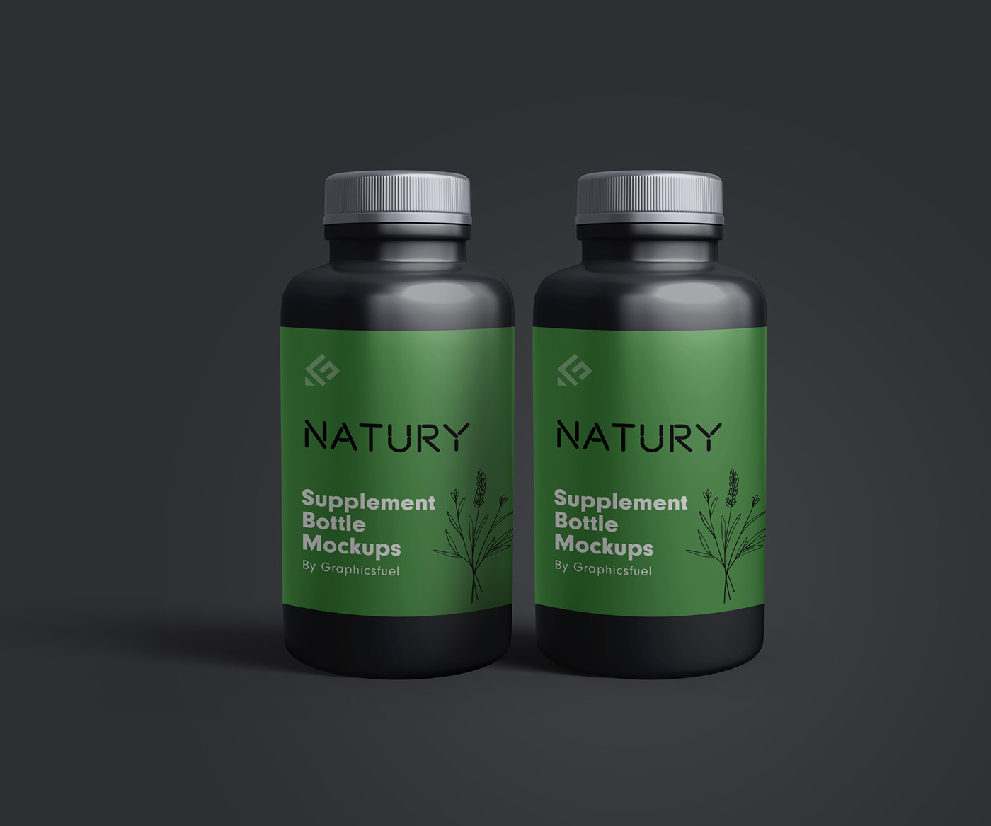 PSD Supplement Bottle Mockup Templates