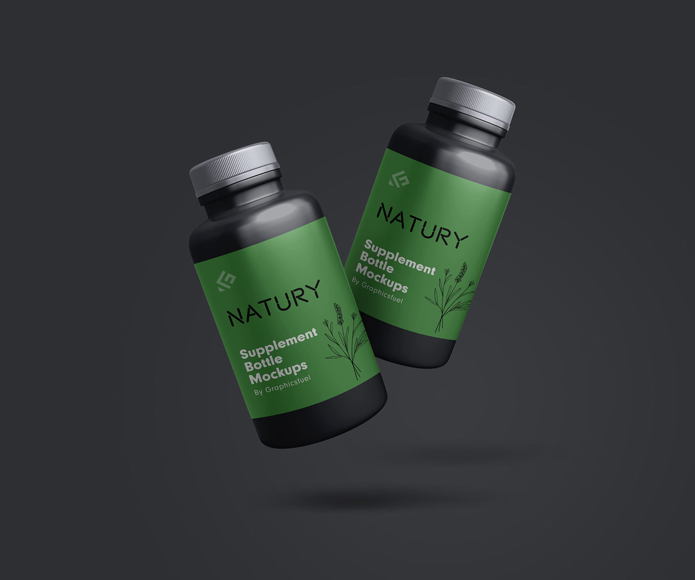 PSD Supplement Bottle Mockup Templates