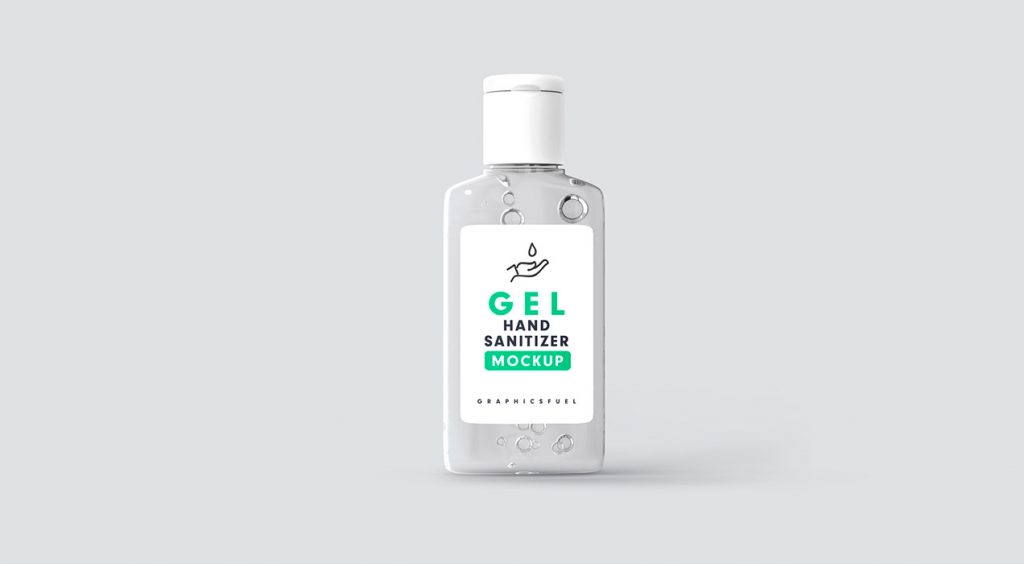 Hand Sanitizer Bottle Mockup PSD Templates