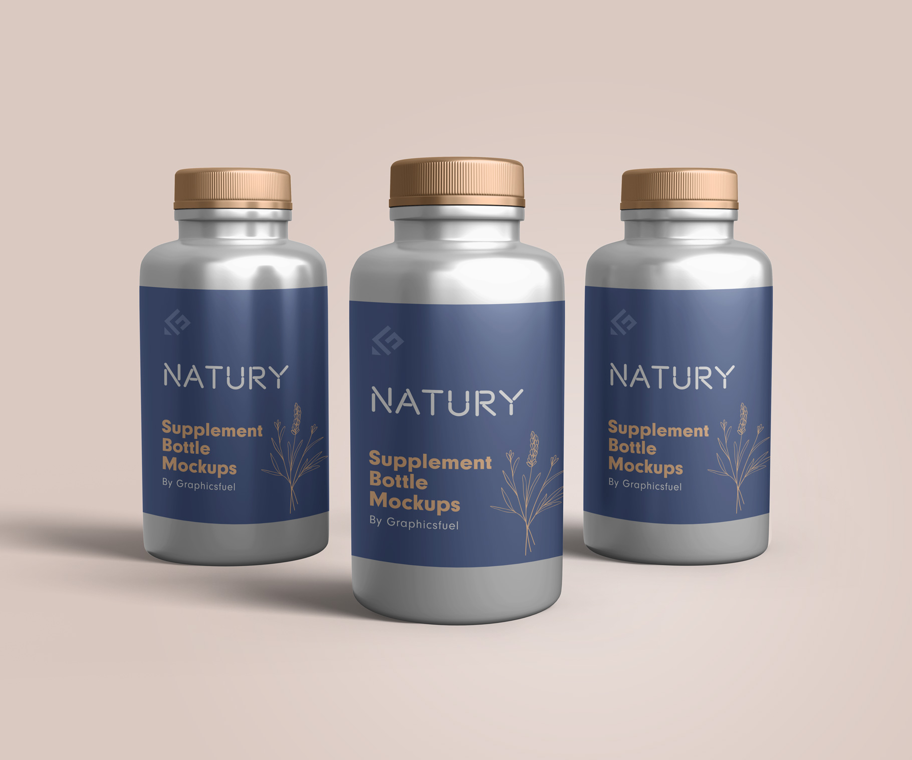 PSD Supplement Bottle Mockups