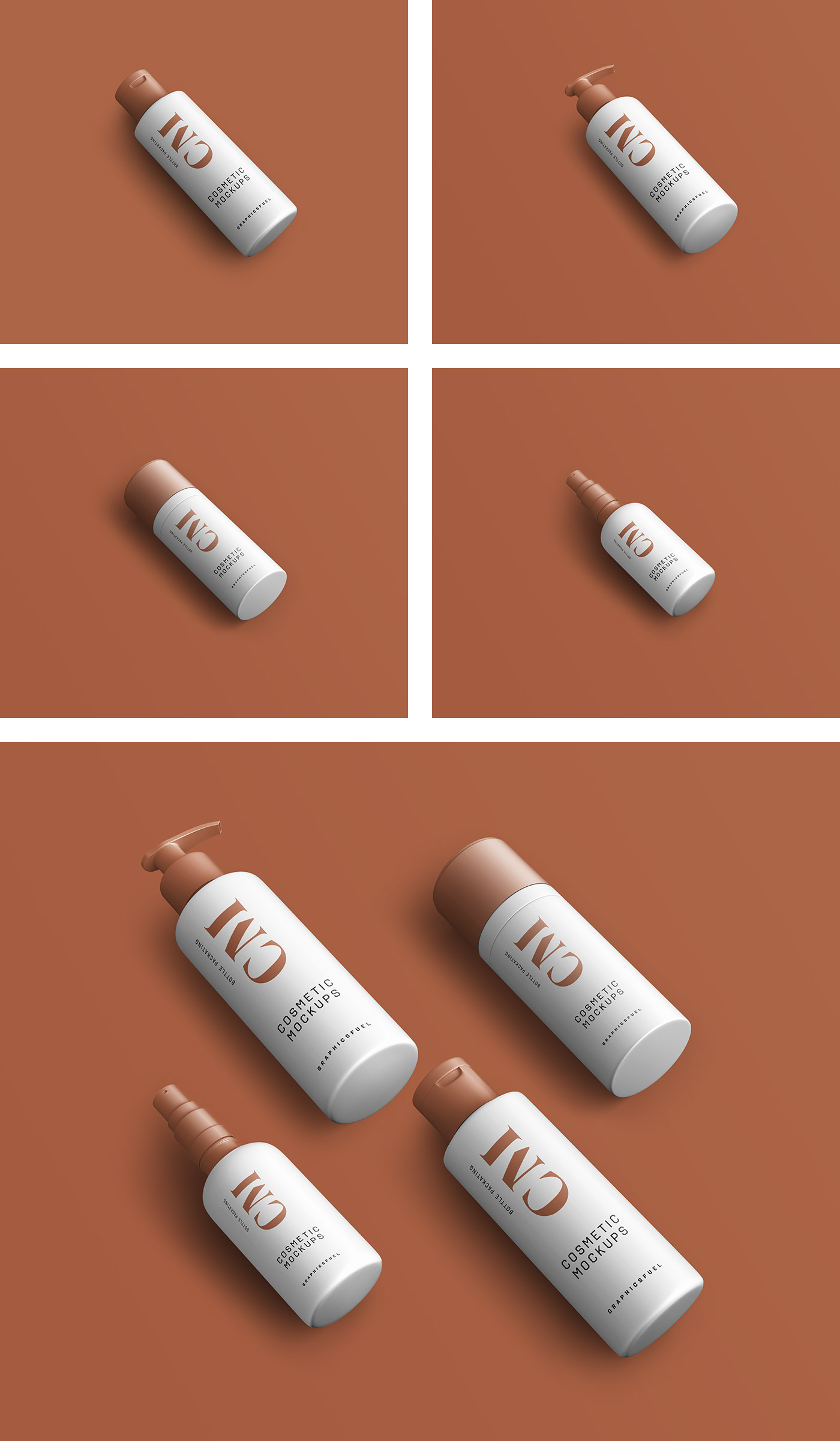 Cosmetic Product Bottle Mockups