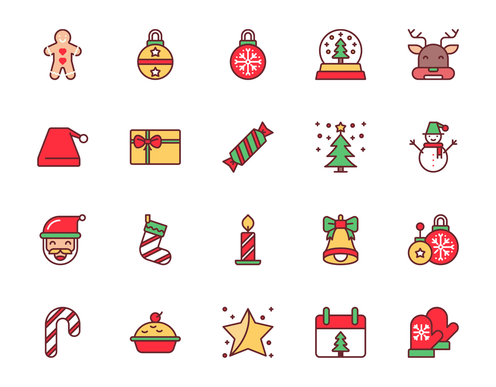 Free Christmas Color Icons