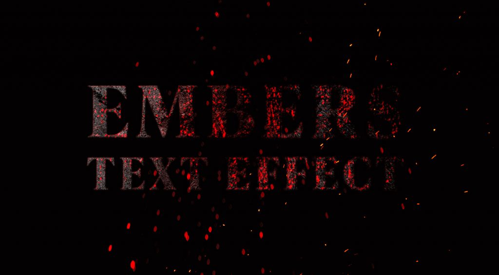 Embers Photoshop Text Effect