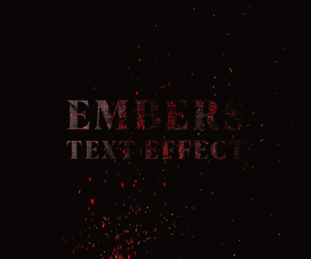 Embers Photoshop Text Effect