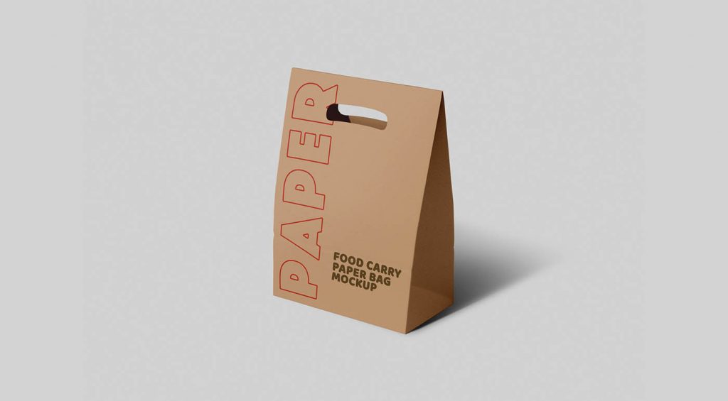 Free Packaging Paper Carry Bag Mockup