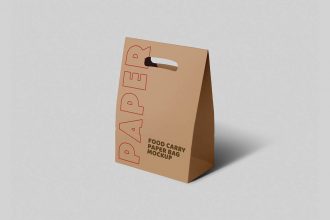 Free Packaging Paper Carry Bag Mockup