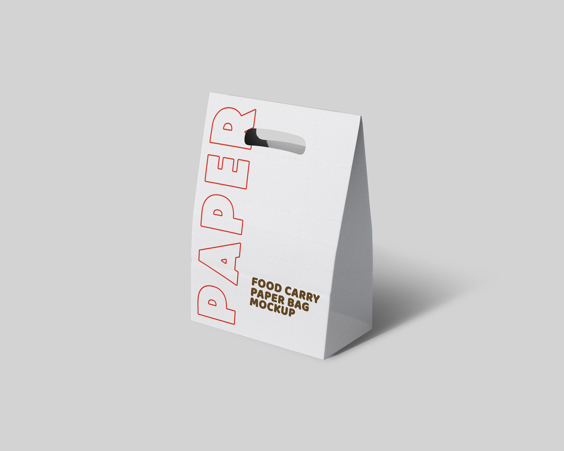 White Packaging Paper Carry Bag Mockup