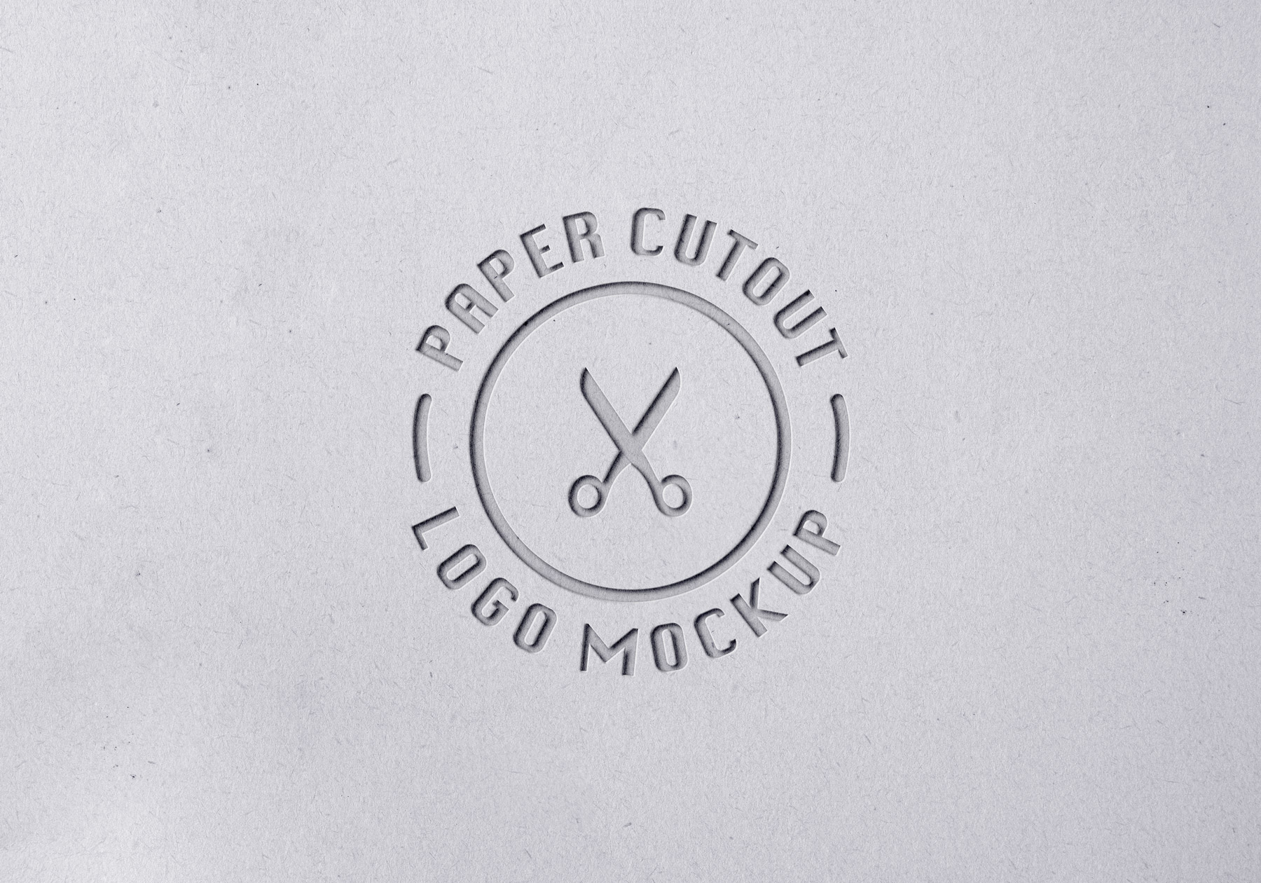 Paper Cut Logo Mockup PSD