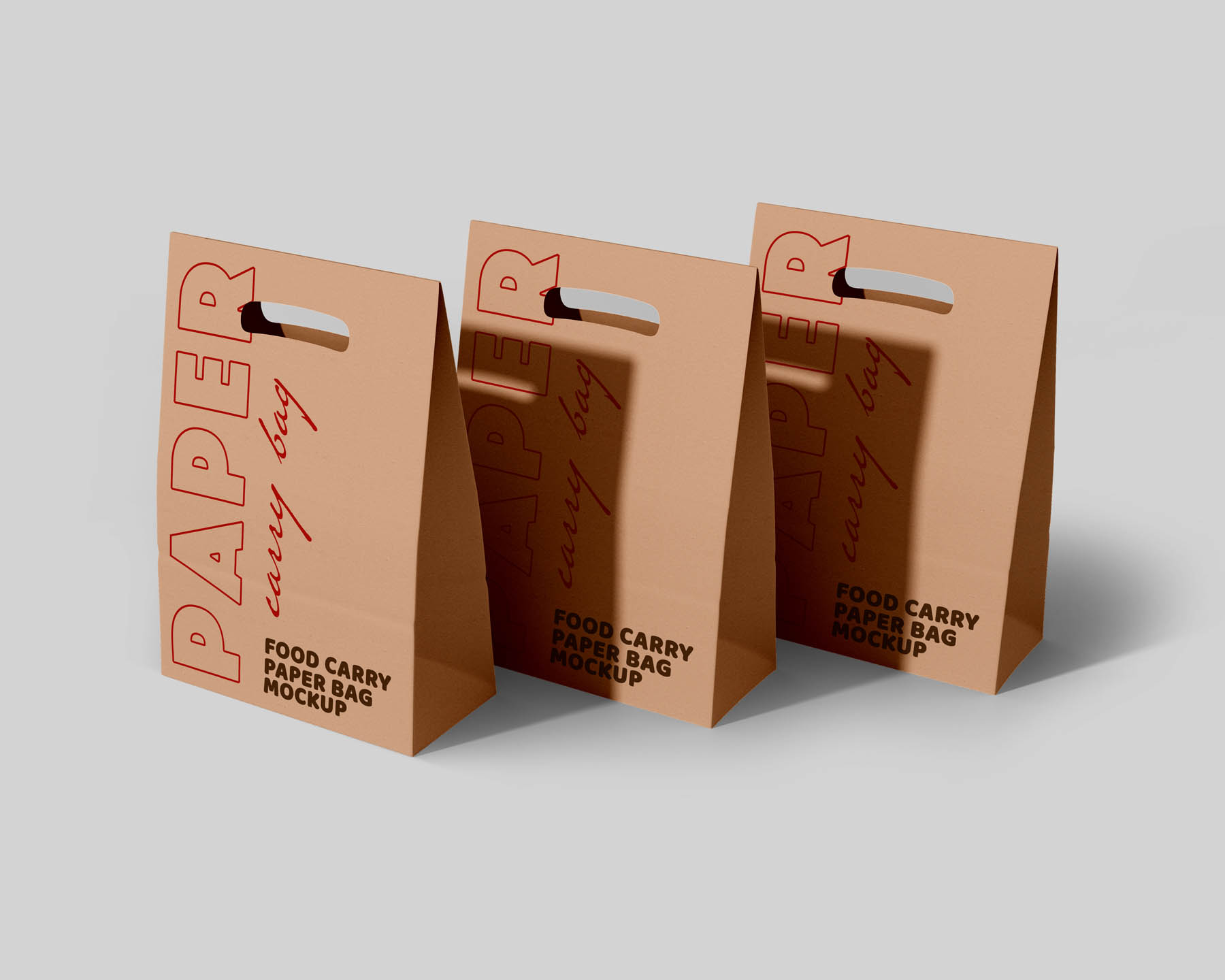 Paper Packaging Carry Bag Mockup