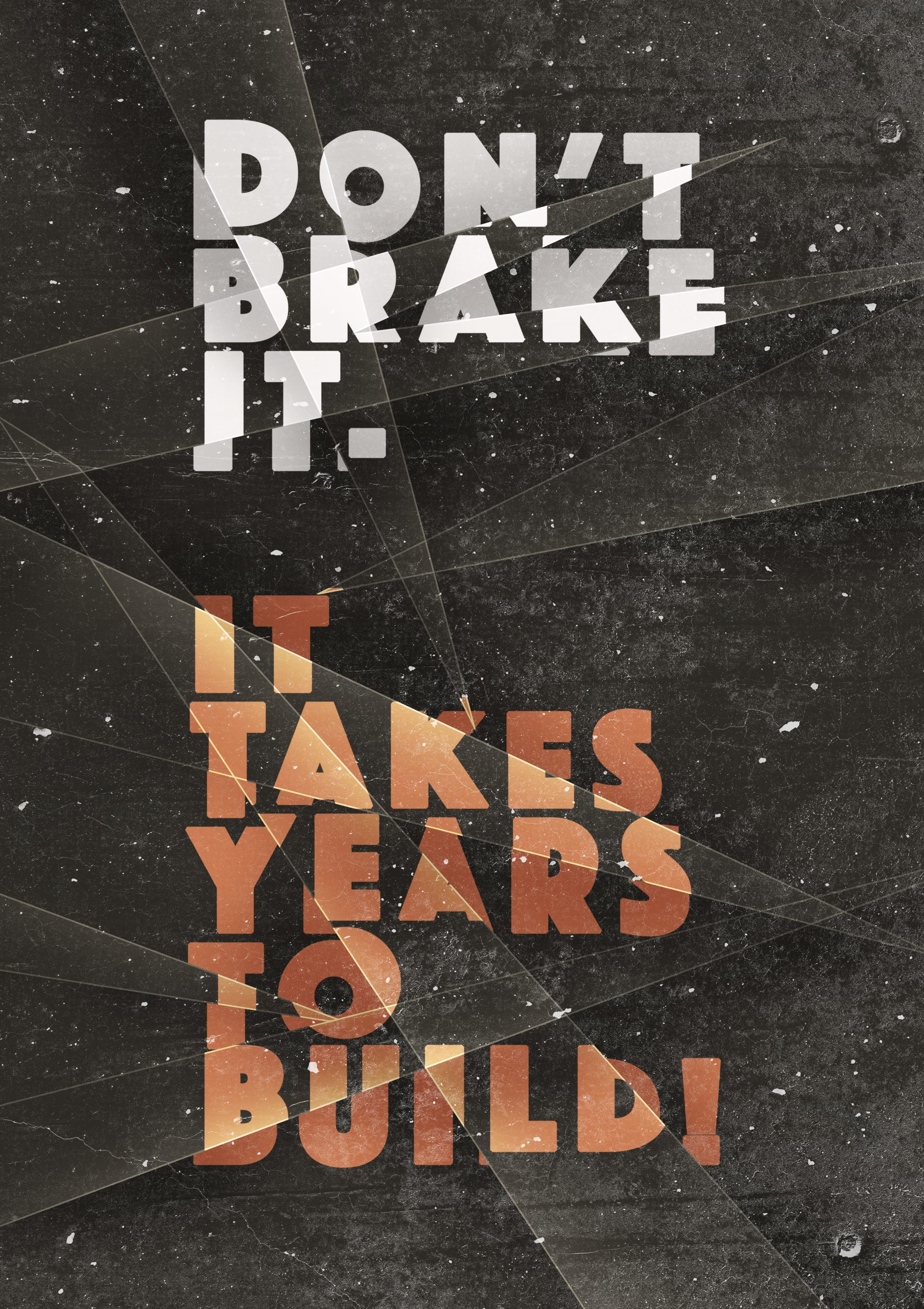 Sliced Text Effect Poster Template