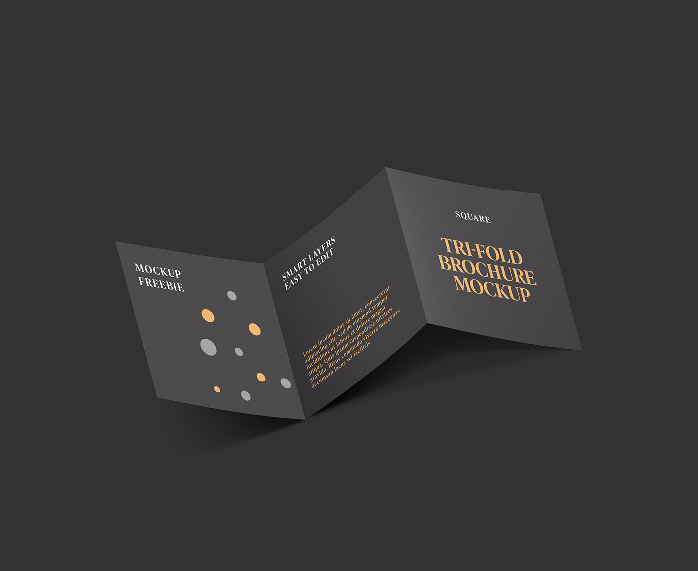 Square Trifold Brochure Mockup