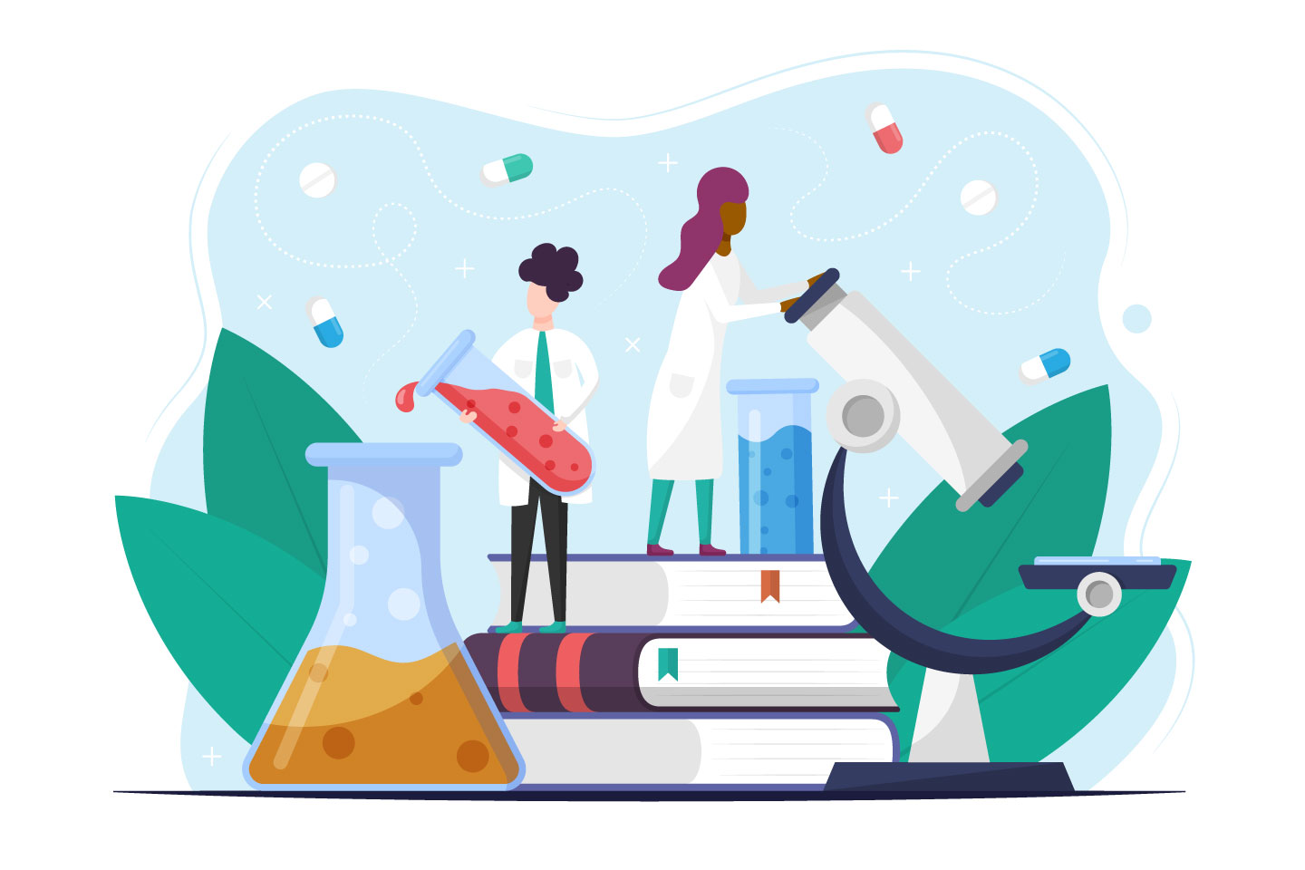 Medical Research Vector Free Illustration