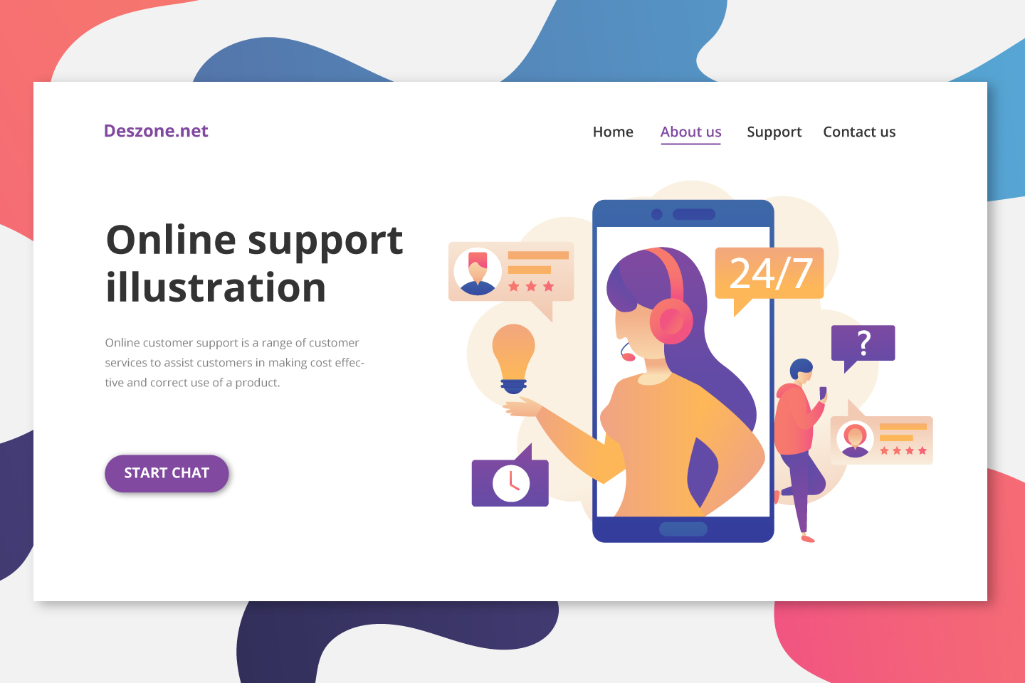 Online Support Vector Free Illustration