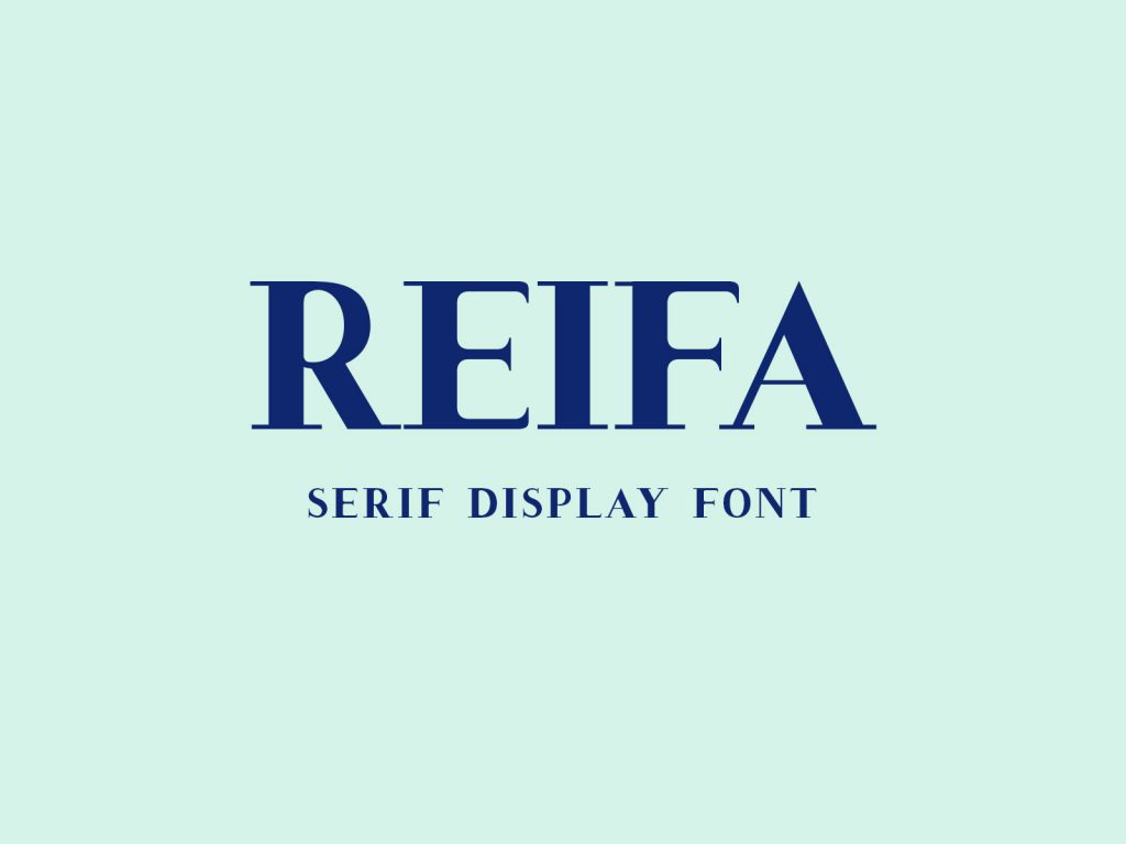 Reifa Serif Display Cap Fonts