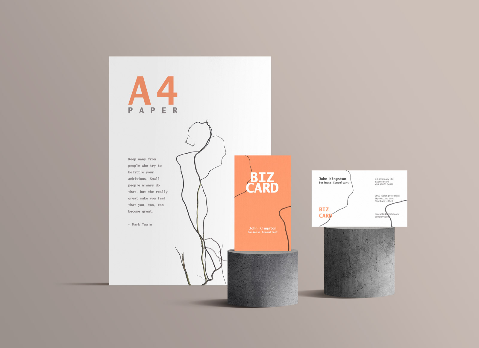 Standing Branding Stationery Mockup