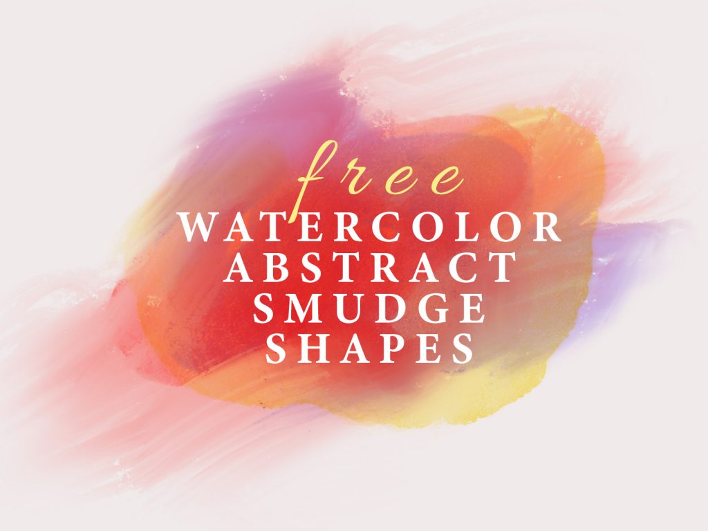 Free Abstract Watercolor Smudge Shapes